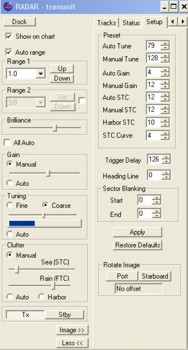 Radar controls